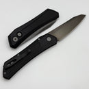 Pro-Tech Oligarch Black Aluminum Handle w/ Smoky Gray DLC MagnaCut DS121