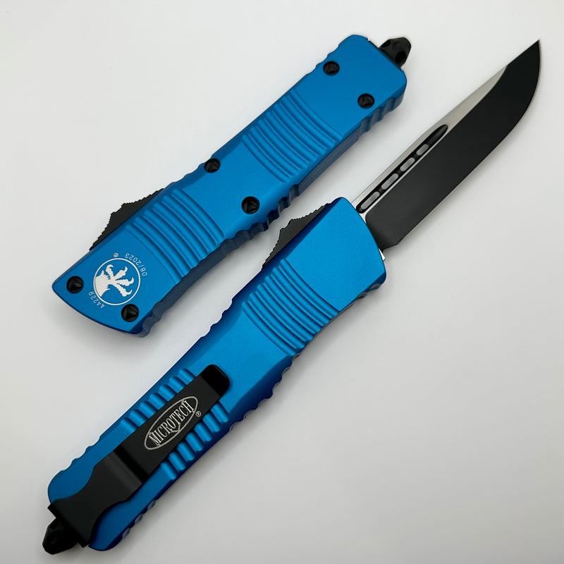 Microtech Combat Troodon Blue w/ Black Single Edge 143-1BL