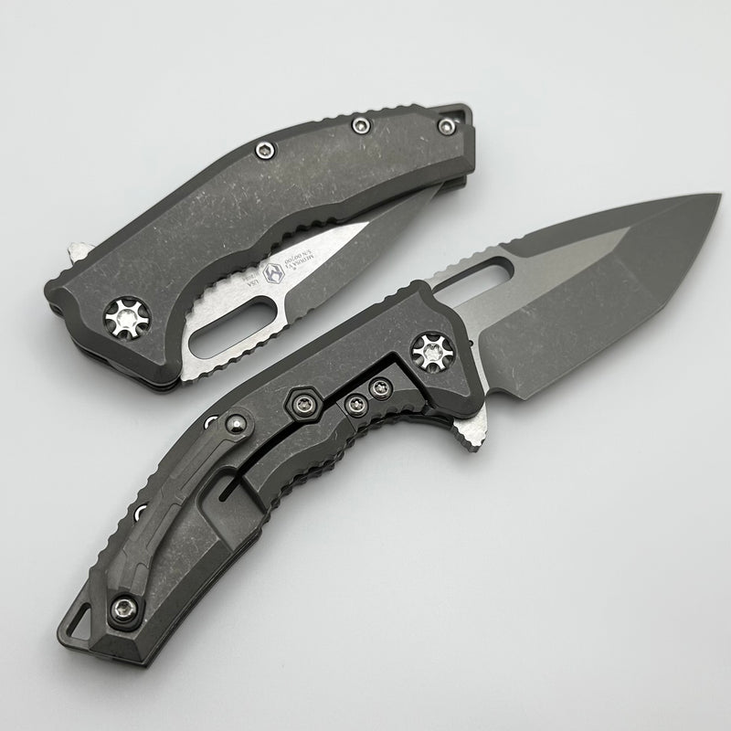 Heretic Knives Medusa Manual Battleworn Titanium & MagnaCut Blade H009-5A-TiBATTLE