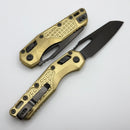 Microtech Marfione Select MSI RAM LOK Stonewash Naval Brass Frag Titanium Handles w/ DLC Accents & DLC Stonewash M390MK 210-1DLCTFRMS3