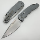 Pro-Tech TR-4 Auto Battleworn Gray Feather Handle w/ Safety & Stonewash MagnaCut T4105-F BW Grey