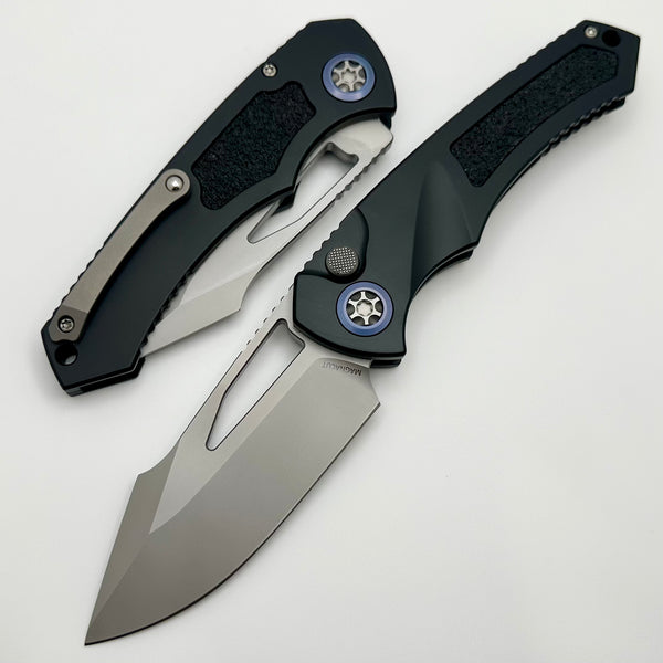 Heretic Knives Pariah M/A Button Lock Black Aluminum Handles w/ Vapor