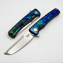 Mechforce Kilby Shard Black Titanium Integral Handle w/ Dichrolam Black Sea Inlays & Stonewash M390