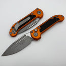 Microtech Knives LUDT Gen III Apocalyptic Drop Point w/ Orange Handle 1135-10APOR
