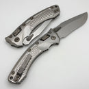 Microtech Marfione Select Amphibian RAM LOK Titanium Frag Handles & Stonewash M390MK w/ Double Vapor Blast & Flamed Accents 137RL-10FRMS4