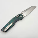 Microtech Marfione Select MSI RAM LOK Mini Fluted Nebula Green Titanium Handles w/ Double Vapor Accents & Purple Accents & Stonewash M390MK 210M-10FLMS18