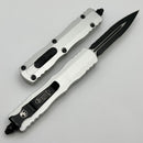 Microtech Dirac Double Edge Partial Serrated Clear Standard 225-2CR