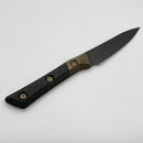 Microtech Paring Knife Carbon Fiber/Bronze Titanium Bolster Handle w/ DLC M390MK 3500B-1DLCCFS
