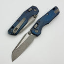 Microtech Marfione Select MSI RAM LOK Mini Slab Side Antique Blue Titanium Handles w/ Blue Accents & Apocalyptic M390MK 210M-10APMS2