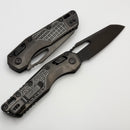 Microtech Marfione Select MSI RAM LOK DLC Frag Titanium Handles w/ DLC Accents & DLC M390MK 210-1DLCTFRMS1
