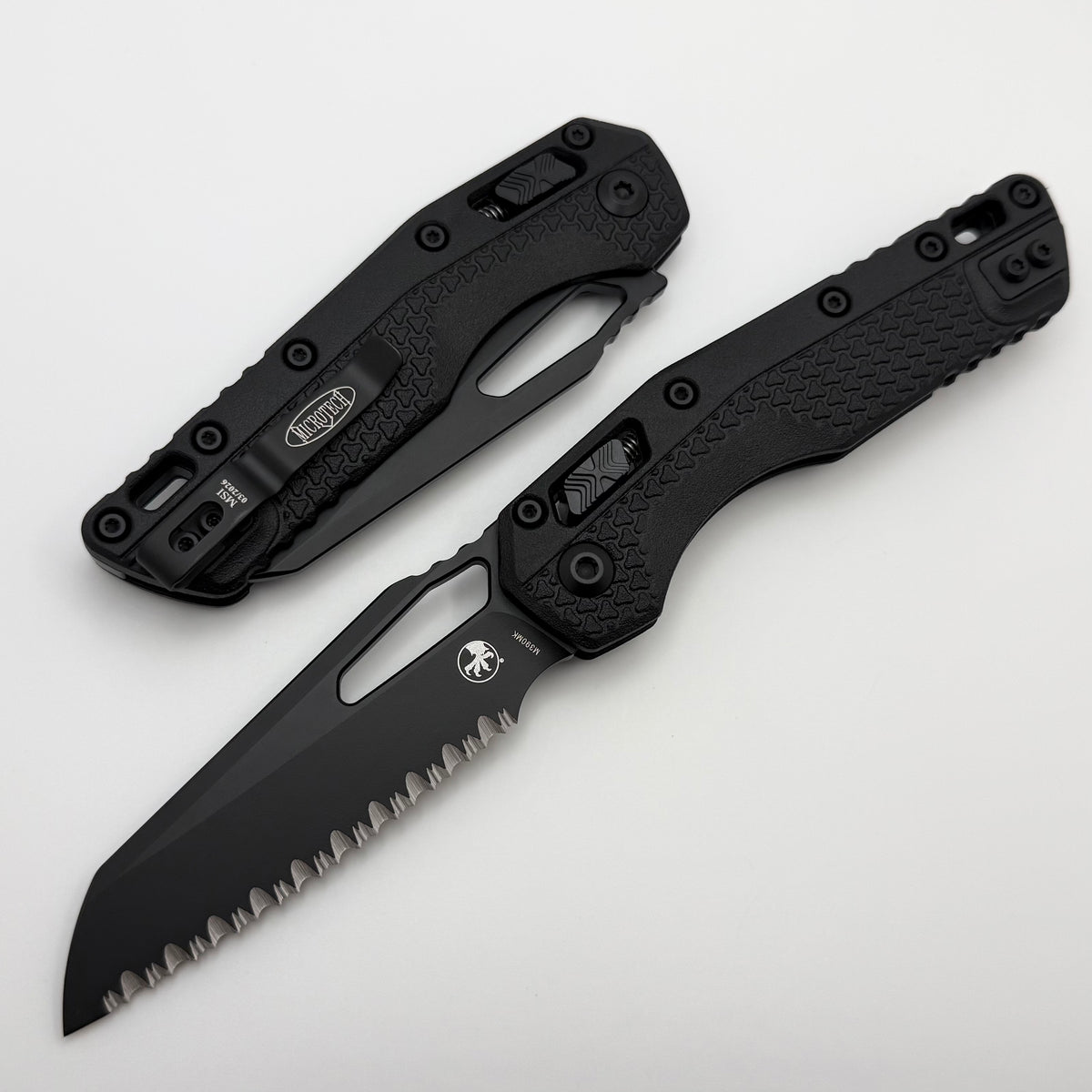 Microtech Knives MSI RAM LOK Tactical Black Polymer & Full Serrated M3 Microtech Knives MSI RAM LOK Tactical Black Polymer & Full Serrated M3