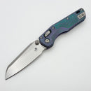 Microtech Marfione Select MSI RAM LOK Mini Frag Nebula Green Titanium Handles w/ Purple Accents & Stonewash M390MK 210M-10FRMS18