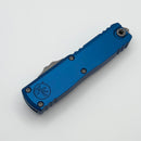 Microtech UTX-85 Gen IV w/ Blue Handle & Apocalyptic Part Serrated T/E M390MK 12334-11APBL