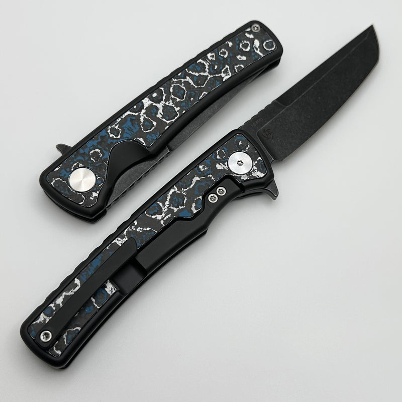 Mechforce Kilby Shard Black Titanium Integral Handle w/ Frost Fat Carbon Inlays & Black Stonewash M390