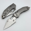 Microtech Marfione Select Manual Stitch RAM LOK Titanium Handles & Part Serrated Stonewash M390MK w/ Double Vapor Blast & Bronze Accents 169RL-11MS1