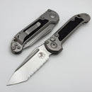 Microtech Knives LUDT Gen III Full Serrated Apocalyptic Tanto & Titanium Handles w/ Textured Inlays & Bronze Accents 1136-12MS2