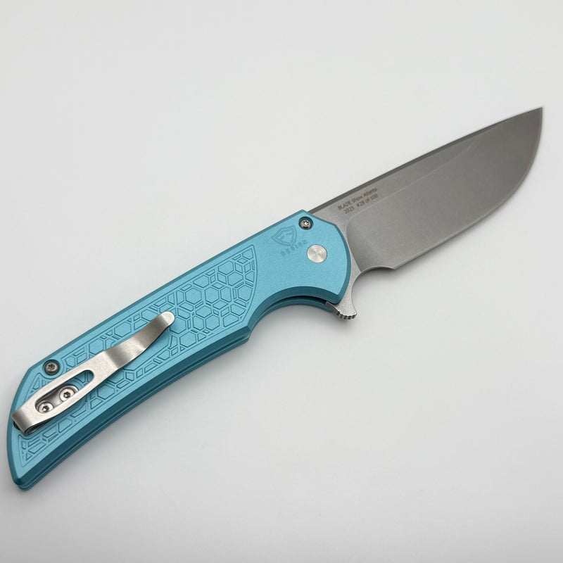 Pro-Tech Mordax Gridlock Tiffany Blue Handle & Stonewash MagnaCut BSA2
