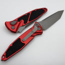 Microtech Socom Elite Auto Red Handles w/ Apocalyptic Tanto 161A-10APRD