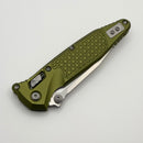 Microtech Socom Ram-Lok w/ OD Green Aluminum Frag Handles & S/E Serrated Stonewash M390MK 160RL-11FROD