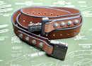 Marfione Customs APIS Mens Brown Water Buffalo Leather Belt w/ Bronzed Titanium Hardware