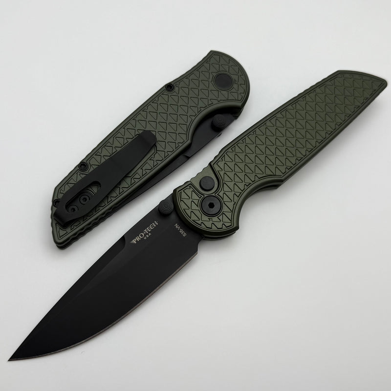 Pro-Tech TR-3 Integrity Manual Green Relic Aluminum Handles w/ DLC S35 INT106-Green