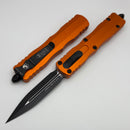 Microtech Dirac Delta Orange Handle w/ Black D/E 227-1OR