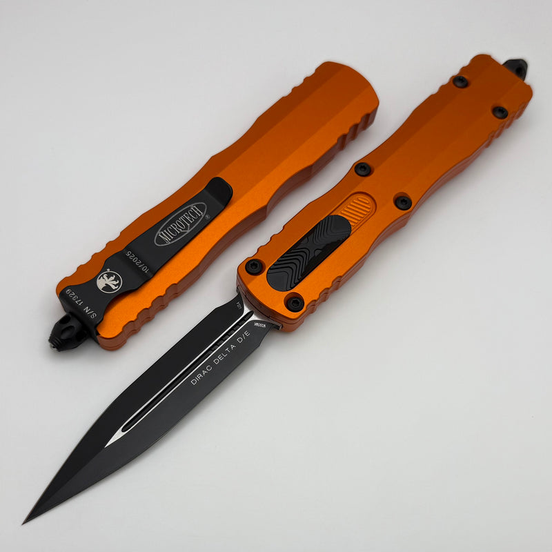 Microtech Dirac Delta Orange Handle w/ Black D/E 227-1OR