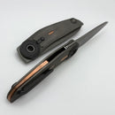 Reate Knives VK-TRON Darkwash Titanium Handles w/ Zirconium & Copper Accents w/ Darkwash M390