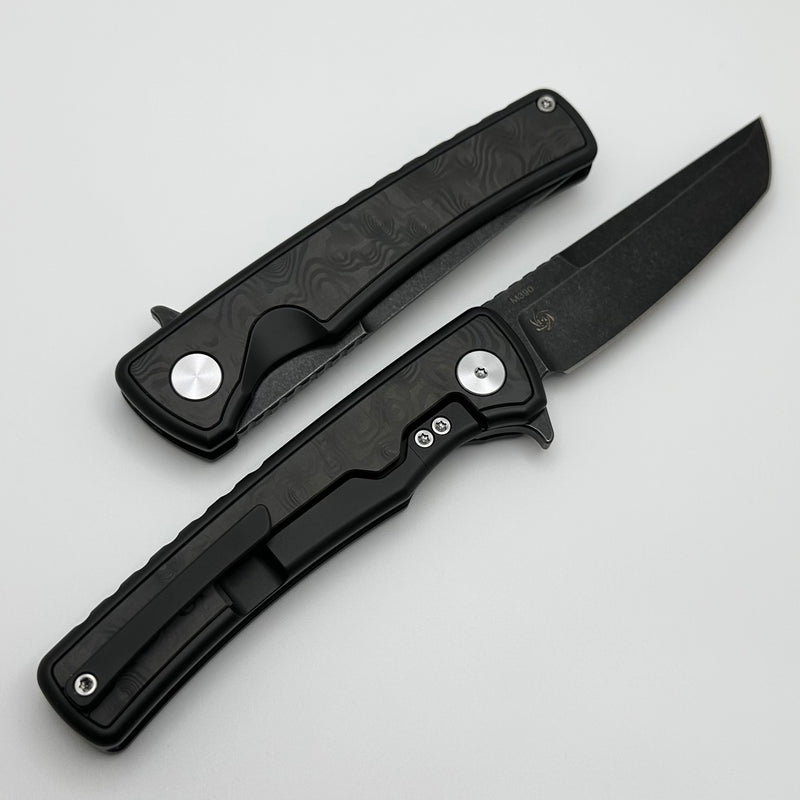 Mechforce Kilby Shard Black Titanium Integral Handle w/ Black Dunes Fat Carbon Inlays & Black Stonewash M390