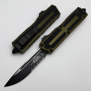 Microtech Scarab 2 Gen 3 S/E Spine Fluted Black Partial Serrated w/ OD Green Handle 1278-2OD