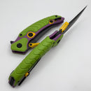 Maxace Dragon Knight Green/Purple Cerakote Handle w/ DLC M398 AM08-1-B