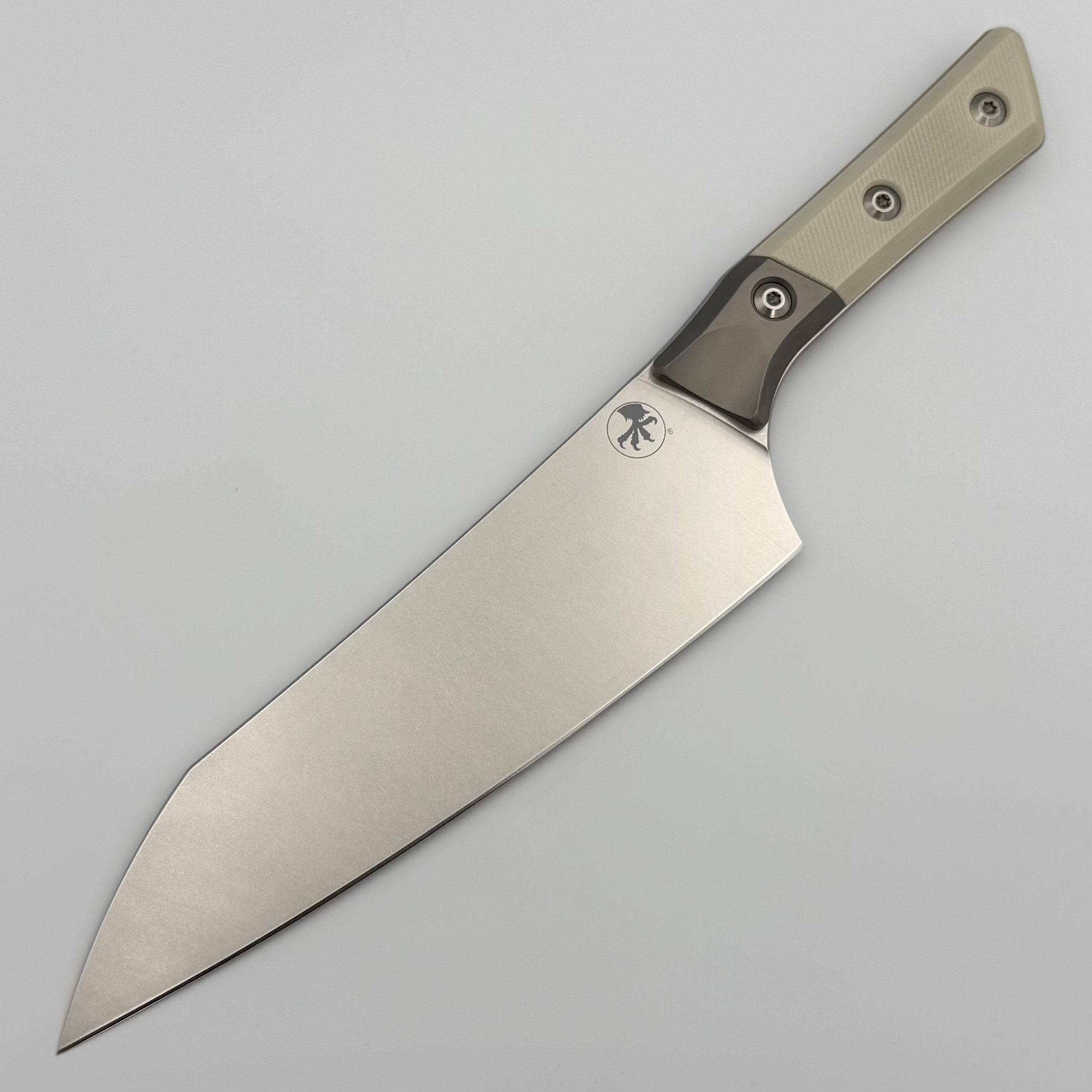 Microtech Chef's Knife Ivory G-10/Bead Blast Ti Handle w/ Stonewash M3