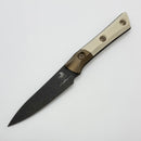 Microtech Paring Knife Ivory G-10/Bronze Titanium Bolster Handle w/ DLC M390MK 3500B-1DLCIVS