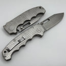 Demko Knives MG AD20 w/ Textured Titanium Handles & MagnaCut Clip Point One Per Household