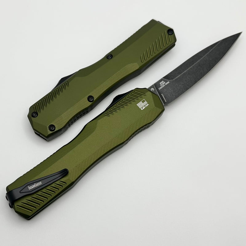 Kershaw Livewire Olive Green Aluminum & Blackwash MagnaCut 9000OLBW