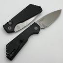 Discontinued Pro-Tech PT Plus Black Aluminum Handle & Stonewash MagnaCut Blade PT201