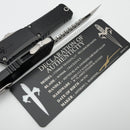 Marfione Custom Knives Combat Troodon LT Gen III Cracked Ice Hellhound w/ Hefted Black Handle & Flamed Accents