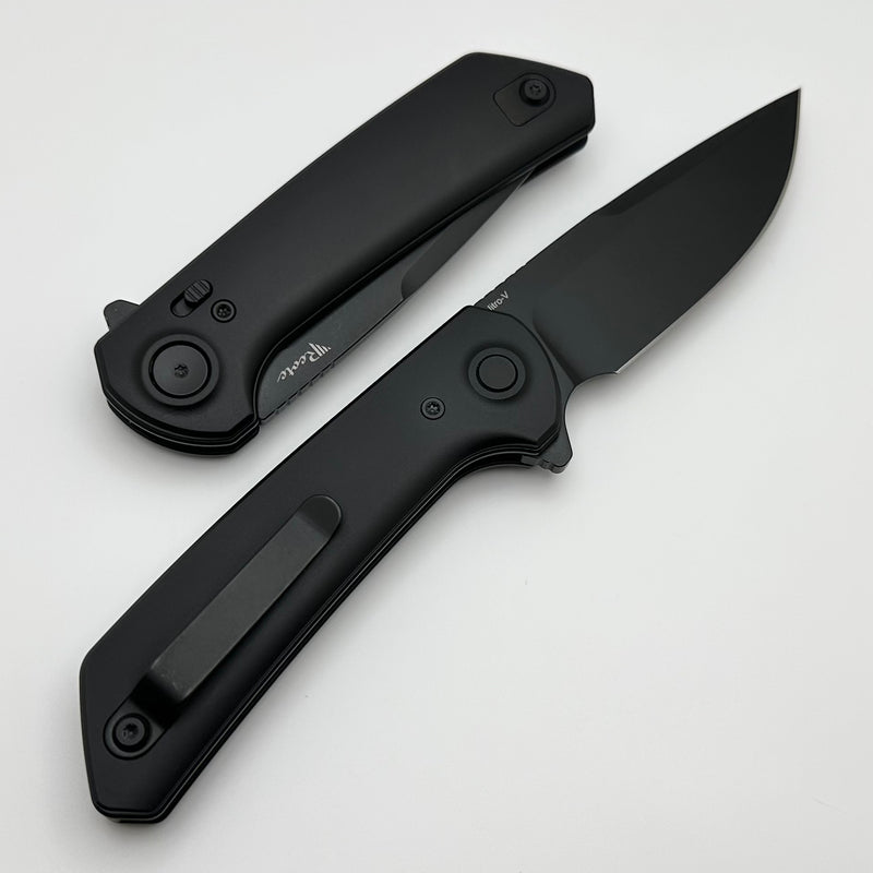 Reate Knives PL-XF Black Aluminum Handles & PVD Nitro-V