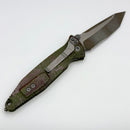Microtech Socom Elite Tanto Edge Partial Serrated Manual Outbreak Signature Series 161-2OBS