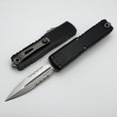 Microtech UTX-85 Gen IV w/ Black Handle & Part Serrated Stonewash D/E M390MK 12324-11