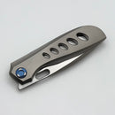 Poikilo Blade Gecko S1.1 Titanium Handles w/ Blue Ti Accents & Satin M398