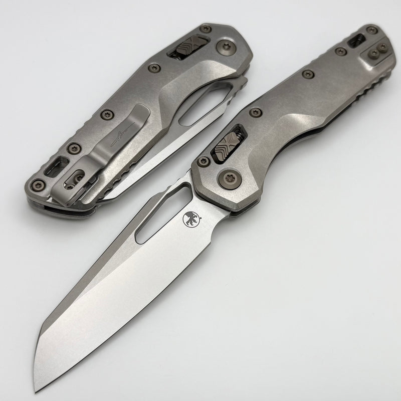 Microtech Marfione Select MSI RAM LOK Titanium Handles w/ Double Vapor Blast & Flamed Accents & Stonewash M390MK 210-10MS4