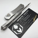 Heretic Custom Hydra V4 Stainless Steel Handle w/ Black Pearl Inlays & Mirror Tanto