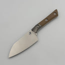 Microtech Santoku 4.2" Coyote Tan G-10/Titanium Bolster Handle w/ Stonewash M390MK 3300B-10CE