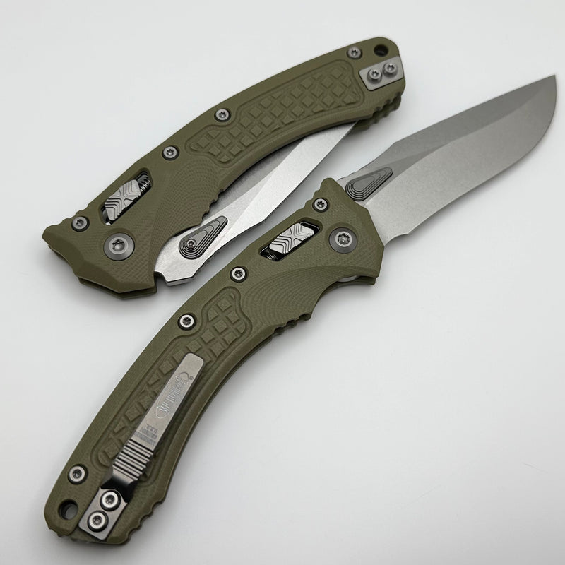 Microtech Amphibian RAM LOK OD Green Frag G-10 & Stonewash M390MK 137RL-10FRGTOD