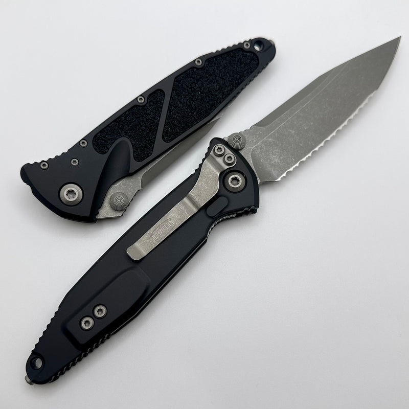 Microtech Socom Elite Single Edge Full Serrated Apocalyptic Standard Manual & Black 160-12AP