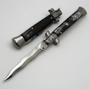 Frank B Italian Stiletto 9" w/ Kriss Single Edge Blade & Brazilian Horn Handles
