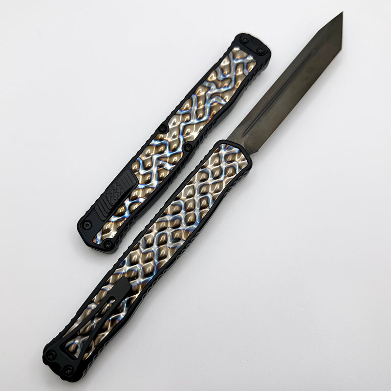 Heretic Knives Cleric II 2 Flamed Titanium Inlays & DLC Tanto Magnacut H019-6A-FTI