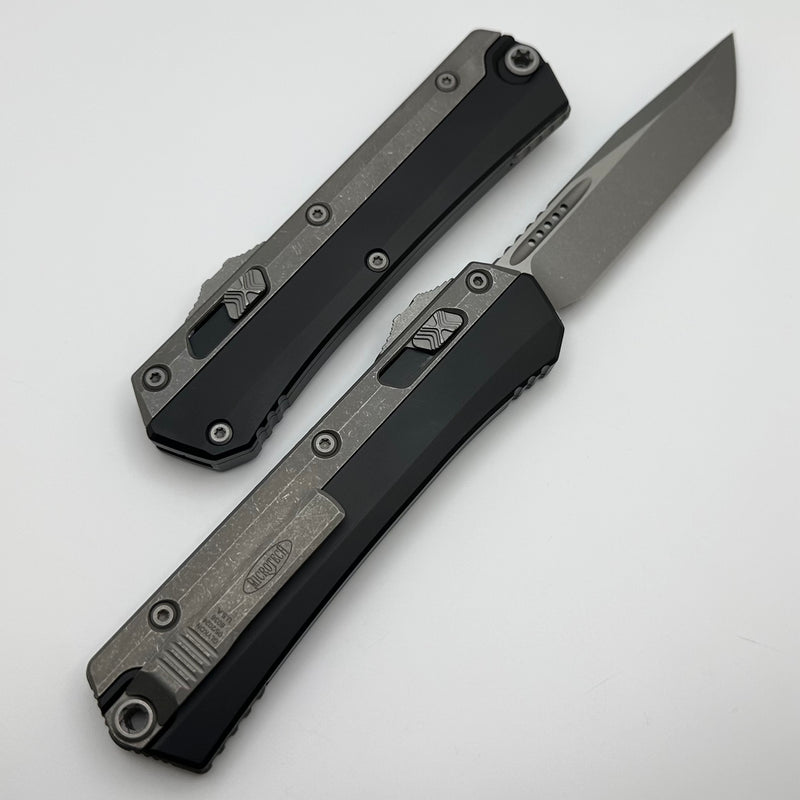 Microtech Glykon Apocalyptic Standard Tanto w/ Bead Blast Overlay 185-10AP