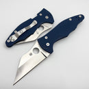 Spyderco Yojimbo 2 Blue G-10 Handles & SPY27 C85GPCBL2